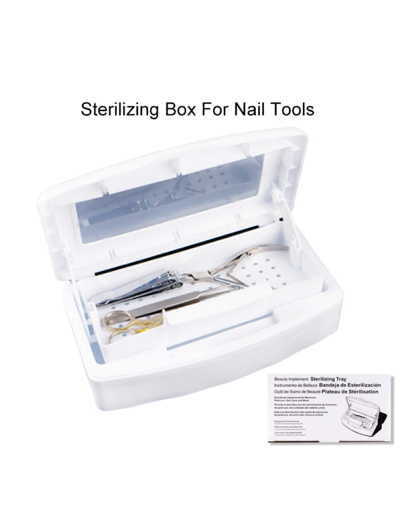 Portable Nail Art Cleaning Box, Nail Sterilizer Box, Manicure Tools  Cleaning Container Nail Art Tool Cleaning Cup Pedicure Manicure Storage  Clean Sterilizer Storage Box for Manicure Accessories(grey) : Amazon.in:  Beauty