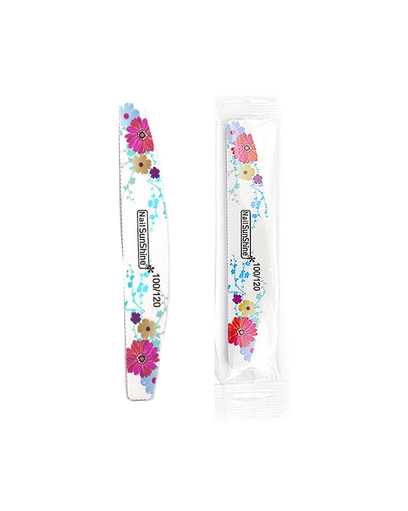 Double sided banana nail file with flowers 1