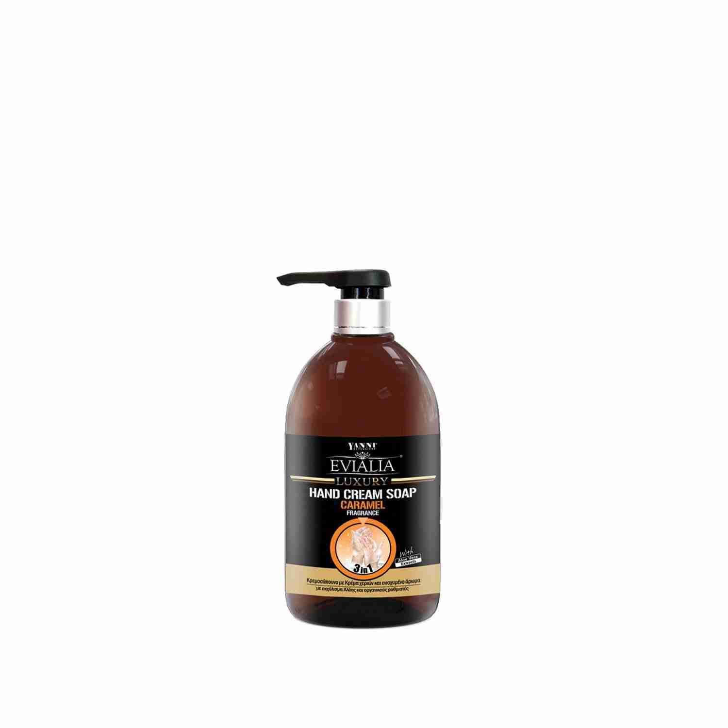 Evialia Hand Cream Soap Caramel With Cream and 18 active ingredients – 500ml