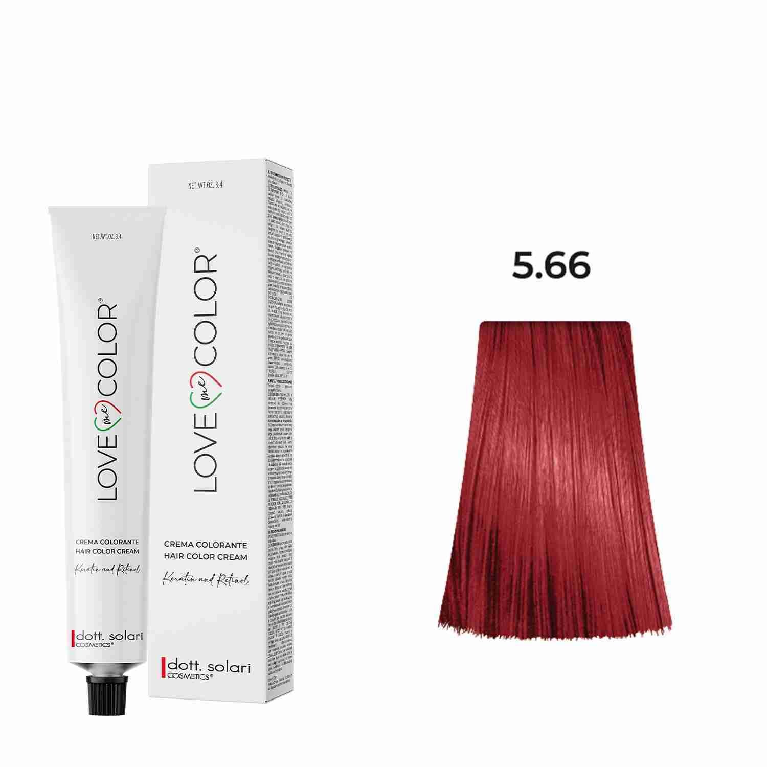 Love Me Color Hair Dye 5.66 Light Brown Intense Red – 100ml