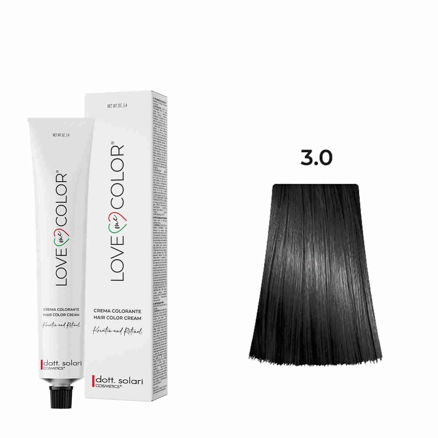 Love Me Color Βαφή μαλλιών 3.0 Καστανό Σκούρο – 100ml