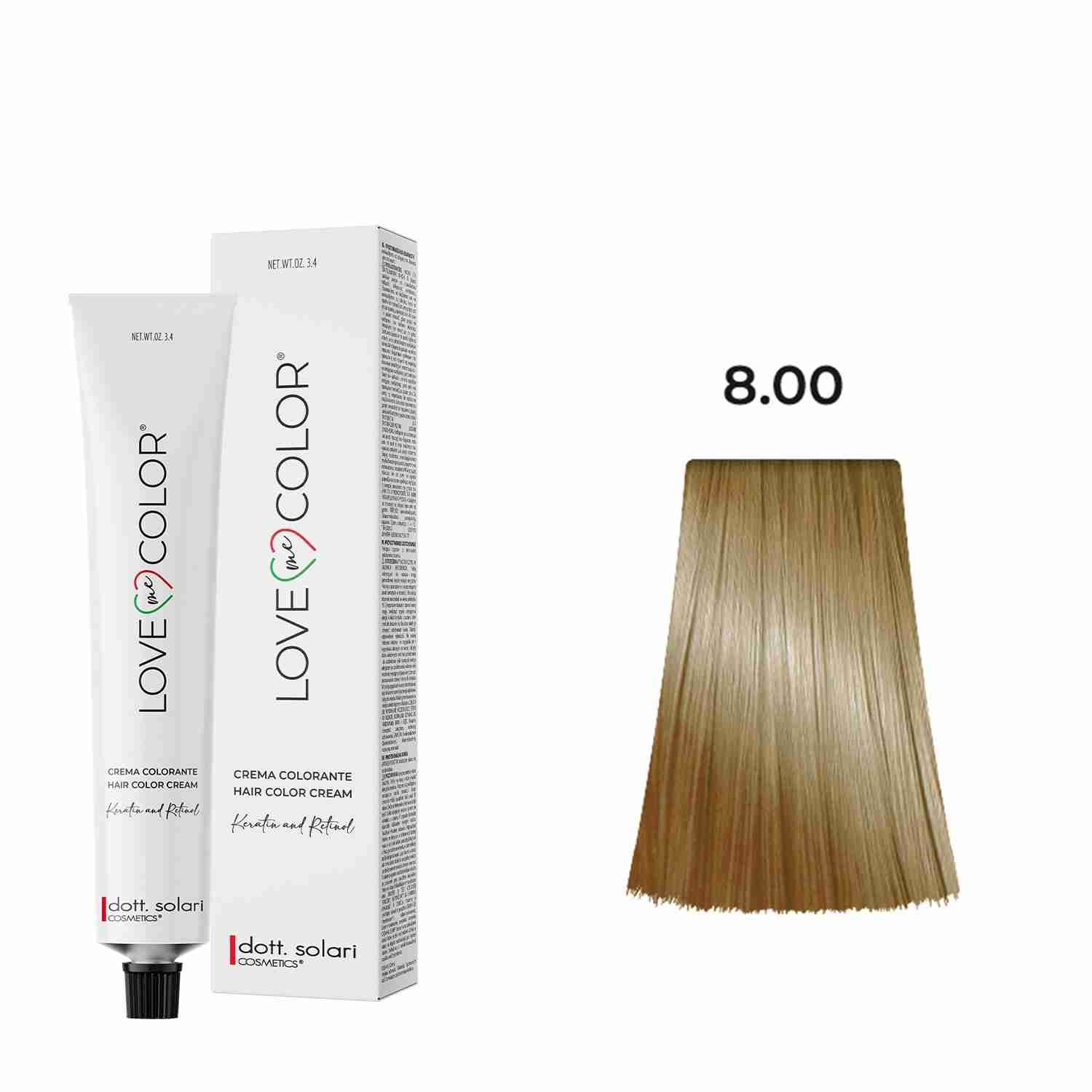 Love Me Color Hair Dye 8.00 Light Blonde Enhanced – 100ml