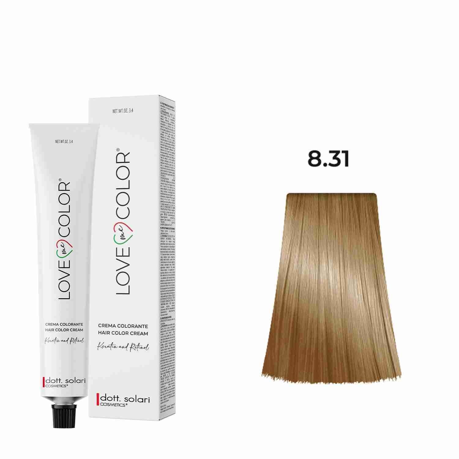Love Me Color Hair Dye 8.31 Blonde Light Beige – 100ml