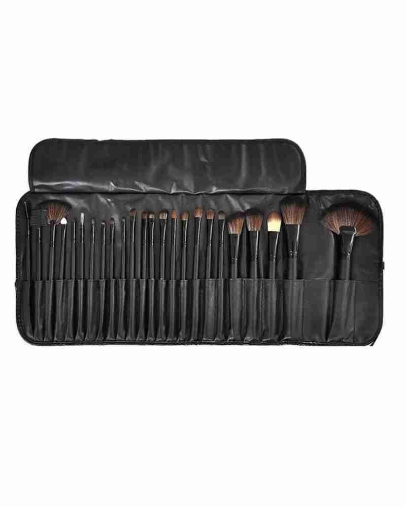 SET OF 24 BLACK MAKE-UP BRUSHES IN A BOX